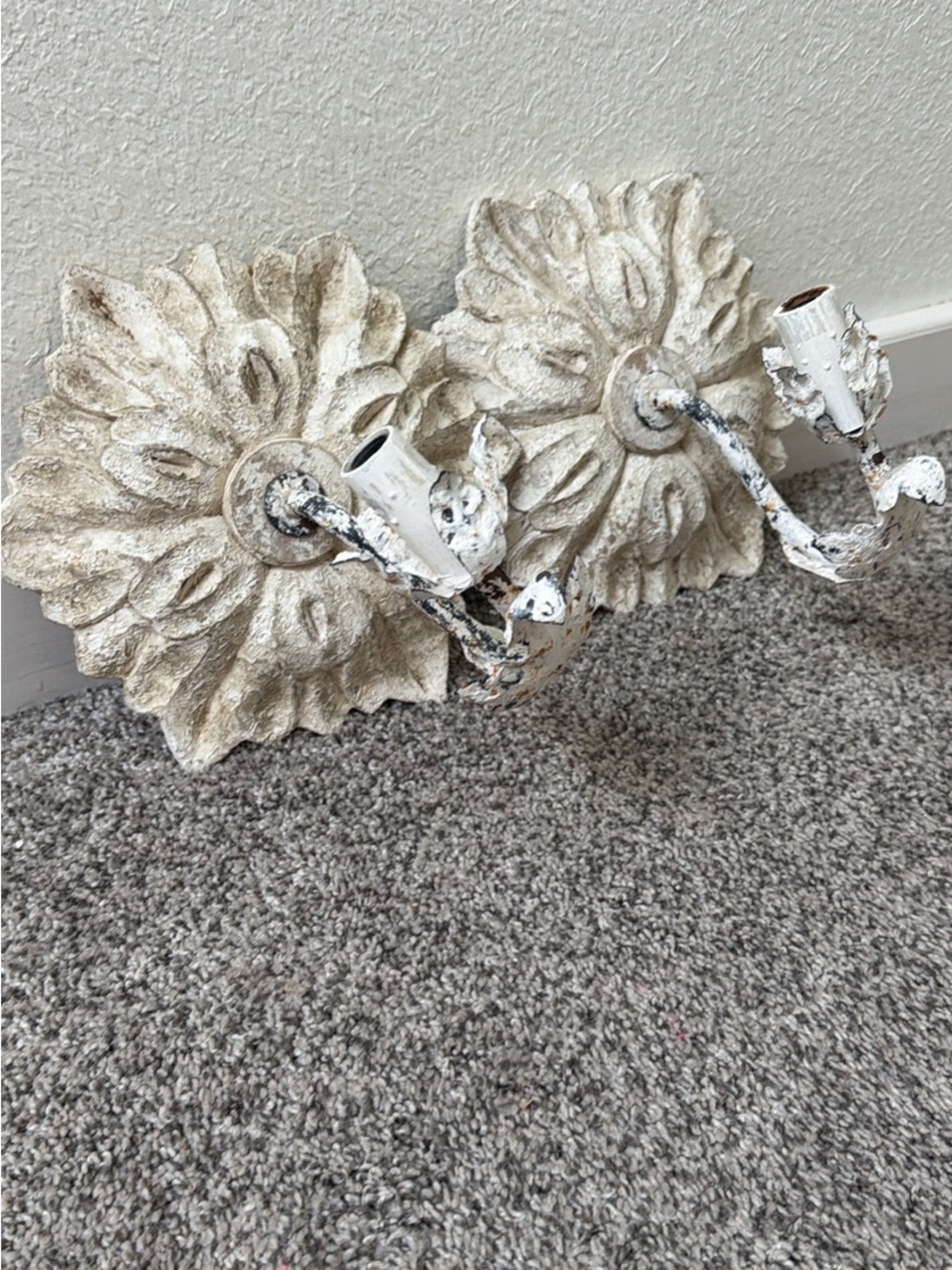 Antique-Style White wall sconces